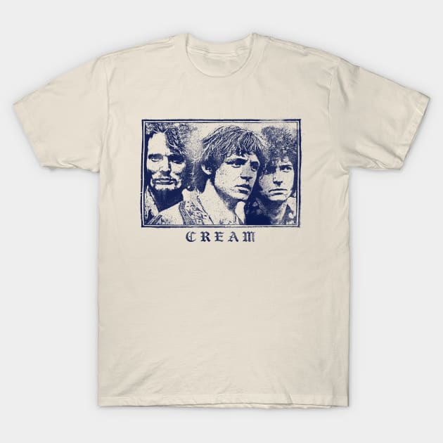 Cream Original Vintage Look Fan Design Cream T Shirt